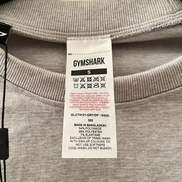 Gymshark Adapt Ombre Seamless Crop Top Pink and Gray Women's Size Small NWT - Picture 7 of 12